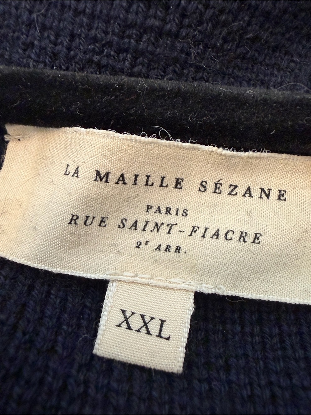 Sézane Navy Blue Will Button-Front Knit Jacket - Picture 8 of 9